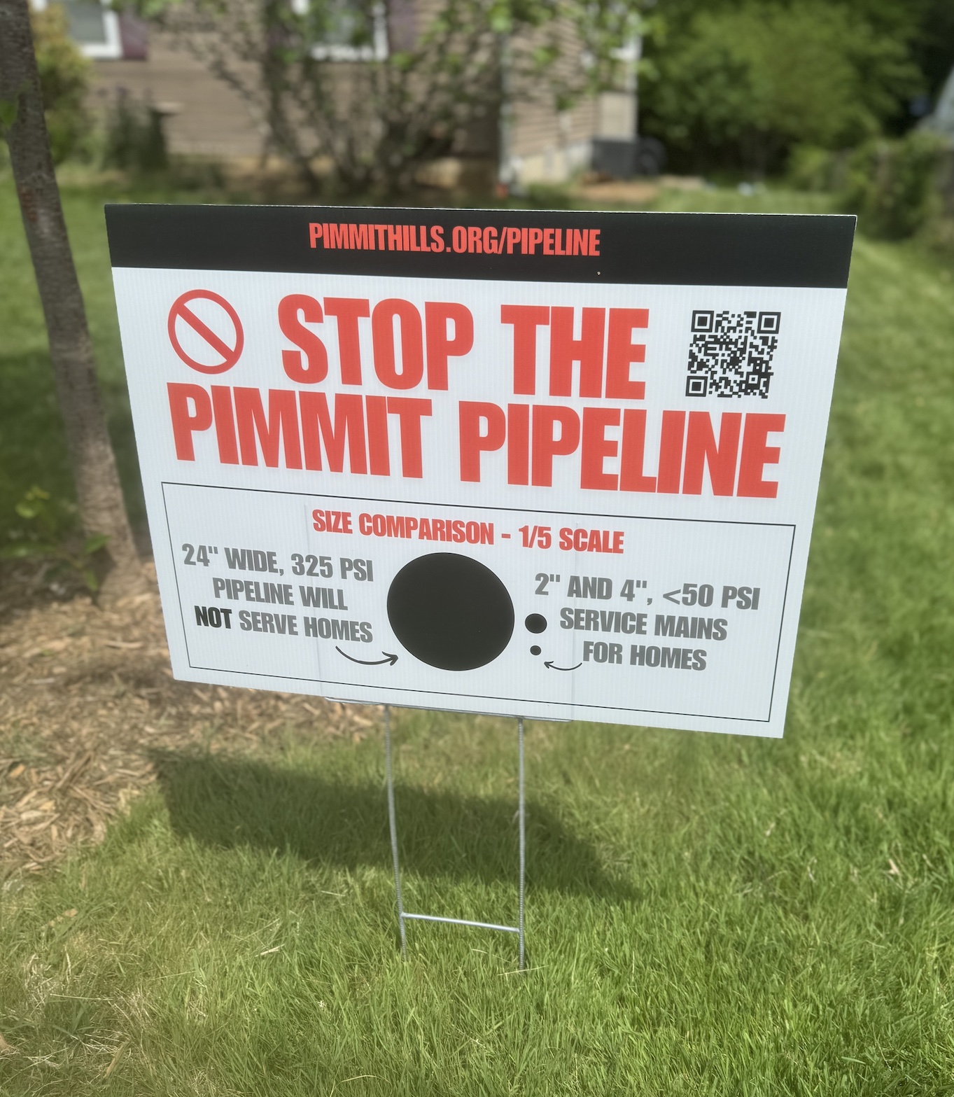 Stop the Pimmit Pipeline yard sign